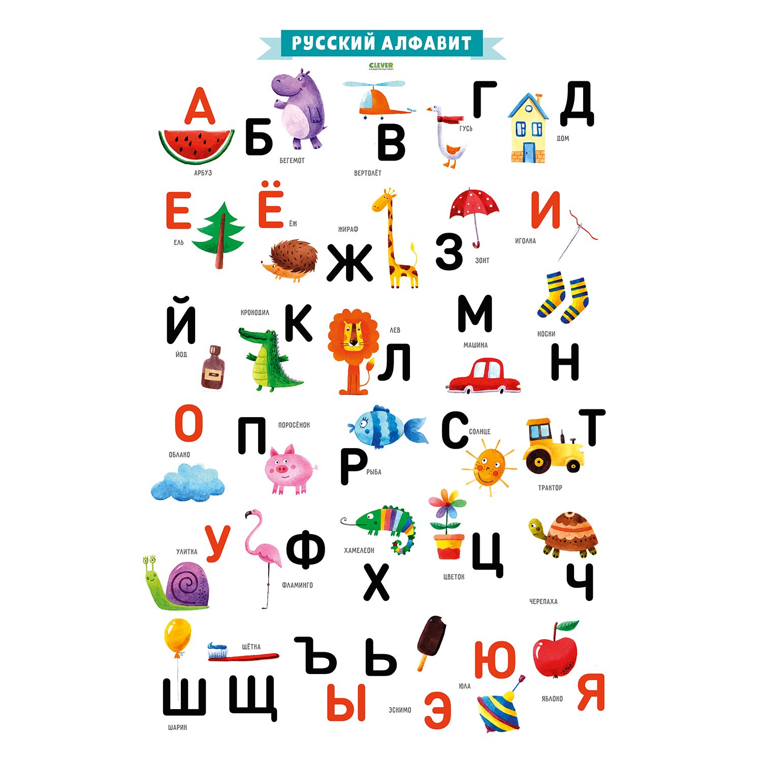 Алфавит русский для детей Постер