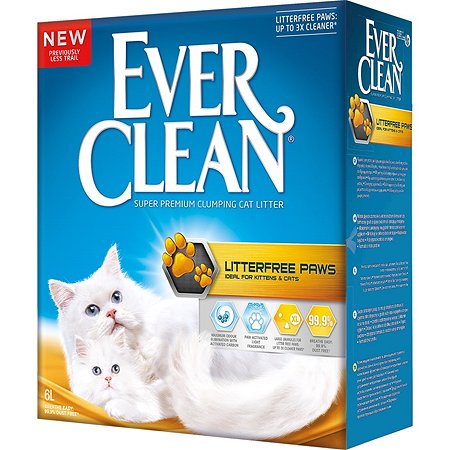 Наполнитель для кошек EVER CLEAN LitterFree Paws длиношерстных пород комкующийся с ароматом свежести 6л