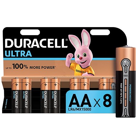 Батарейки Duracell Ultra AA/LR6 8шт - фото 1