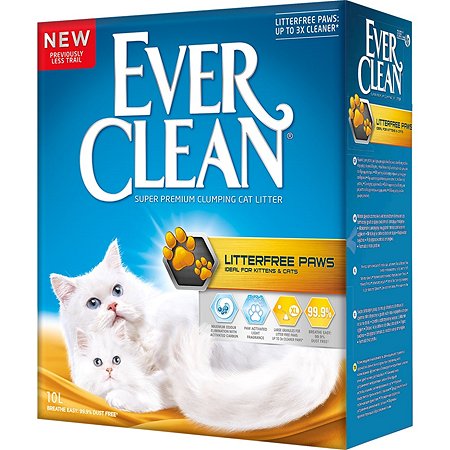 Наполнитель для кошек EVER CLEAN LitterFree Paws длиношерстных пород комкующийся с ароматом свежести 10л