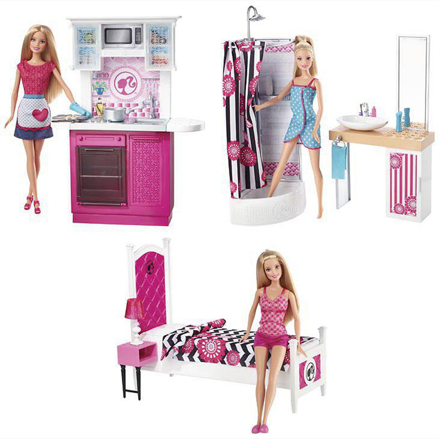 Игровые наборы для кукол Барби комната Барби плейсет