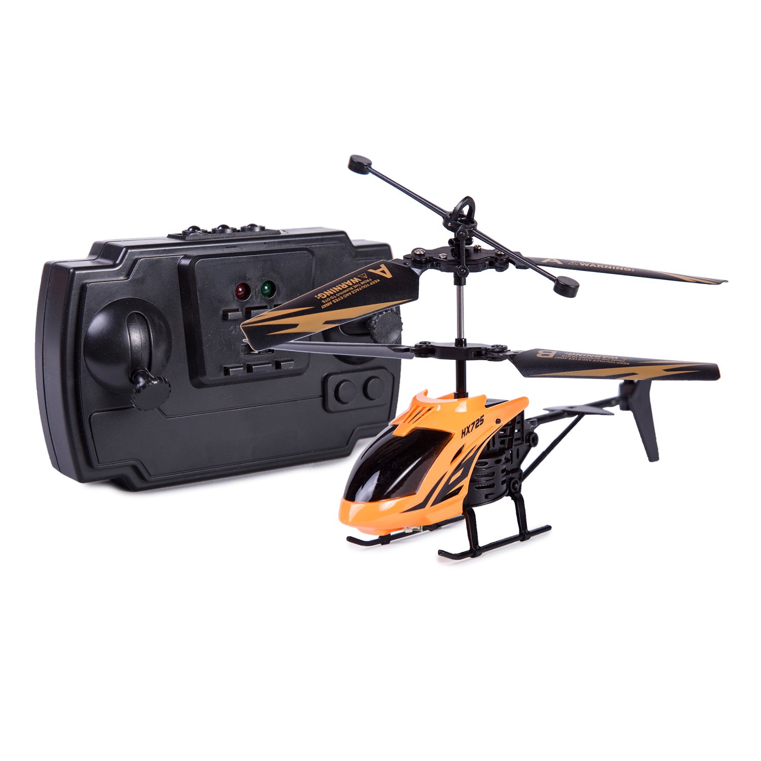 Вертолет на радиоуправлении Mobicaro Неон 2 канала 15 см Оранжевый - фото 1