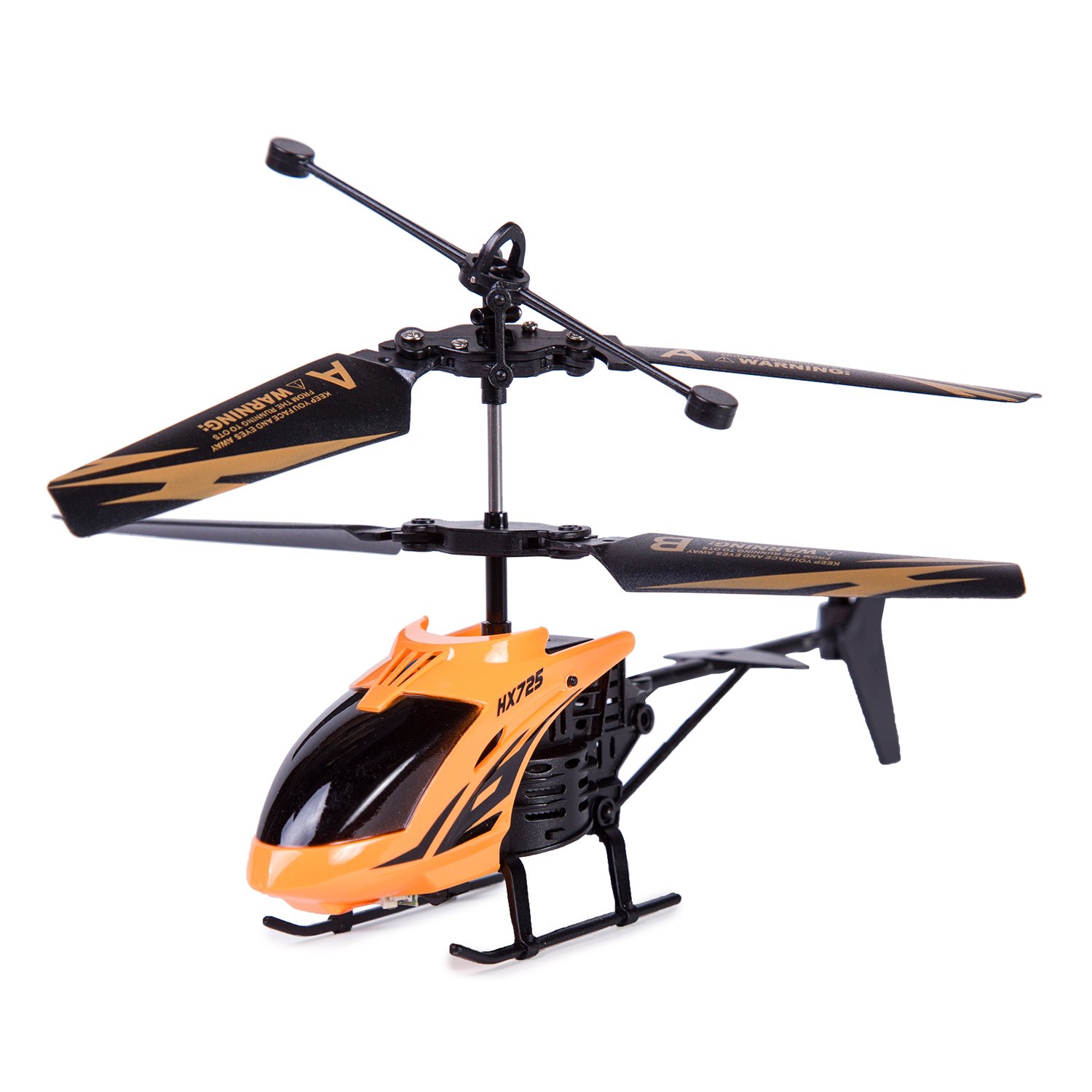 Вертолет на радиоуправлении Mobicaro Неон 2 канала 15 см Оранжевый - фото 2