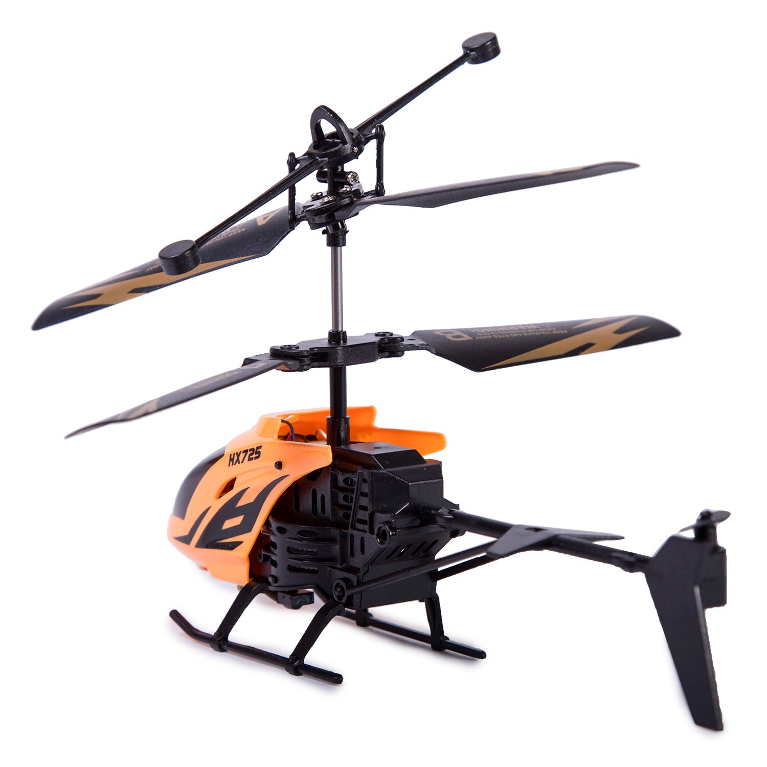 Вертолет на радиоуправлении Mobicaro Неон 2 канала 15 см Оранжевый - фото 8