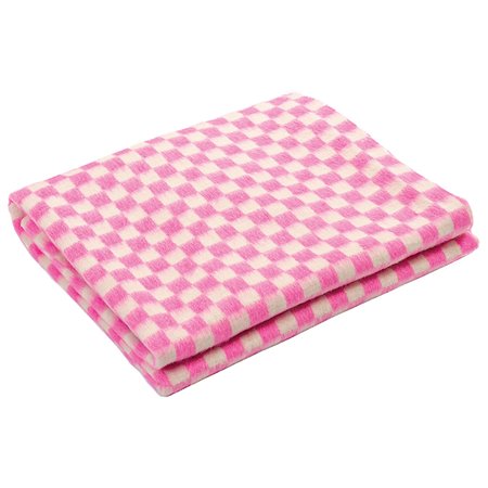Одеяло Ермошка байковое клетка Белая-Розовая 57-3ЕТ