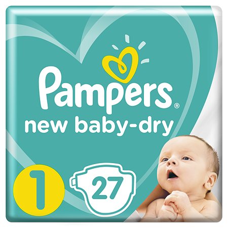 Подгузники Pampers New Baby-Dry 1 2-5кг 27шт - фото 1