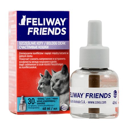 Феромоны для кошек Feliway Friends для коррекции поведения сменный блок 48 мл
