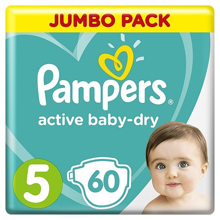 Подгузники Pampers Active Baby-Dry 5 11-16кг 60шт - фото 1