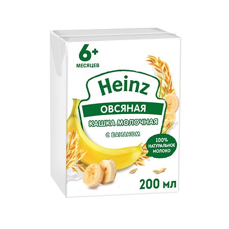 Каша молочная Heinz овсянка-банан 200мл с 6месяцев