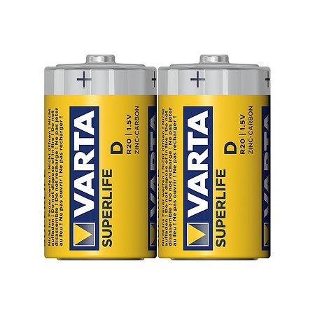 Батарейка Varta D 2 шт - фото 1