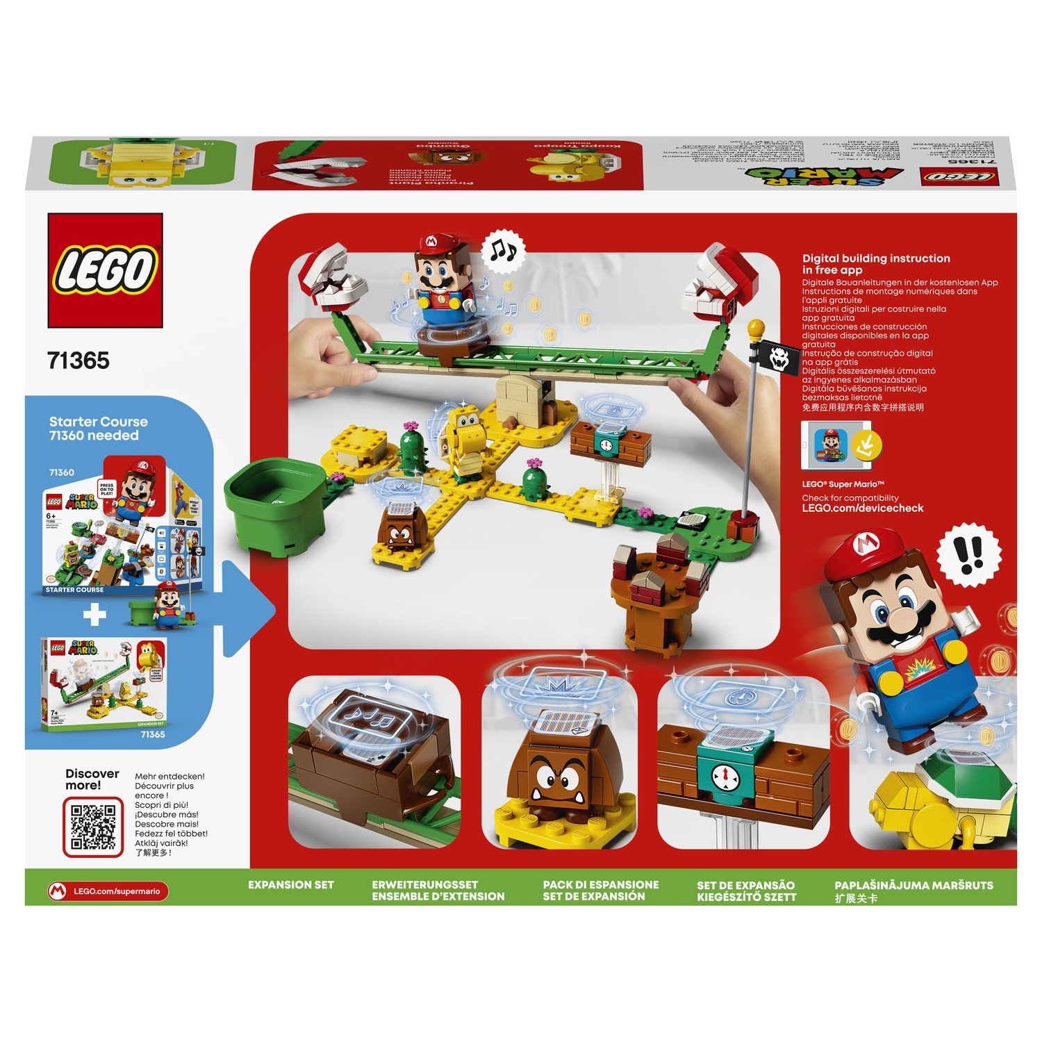 Конструктор LEGO Super Mario Мощная атака Растения-пираньи 71365 - фото 3