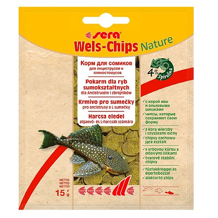 Корм для сомов Sera Wels Chips Nature 15г