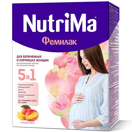 Смесь НутриМа Фемилак со вкусом манго для беременных и кормящих женщин