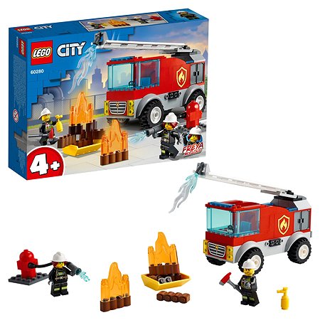 Конструктор LEGO City Fire Пожарная машина с лестницей 60280 - фото 1
