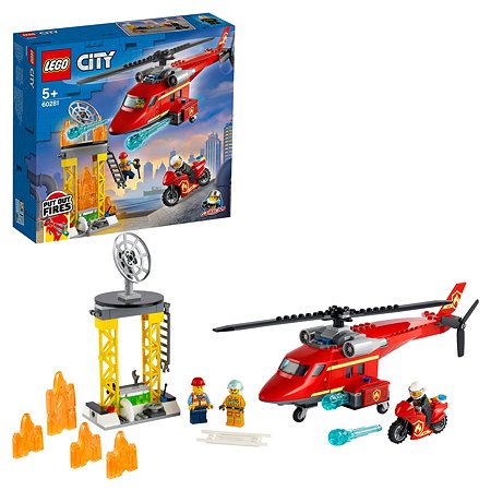 Конструктор LEGO City Fire Спасательный пожарны й вертолёт 60281 - фото 1