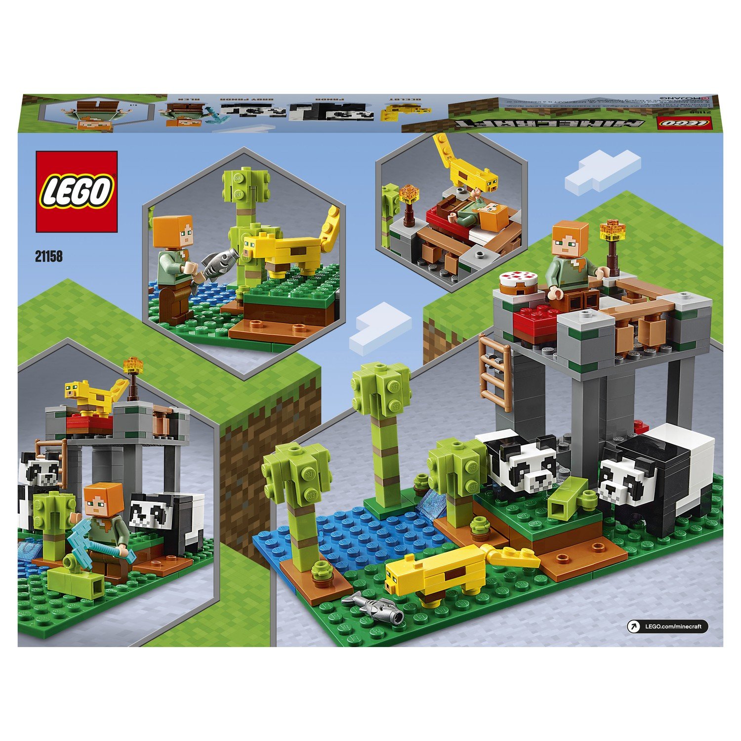 Конструктор LEGO Minecraft Питомник панд 21158 - фото 3