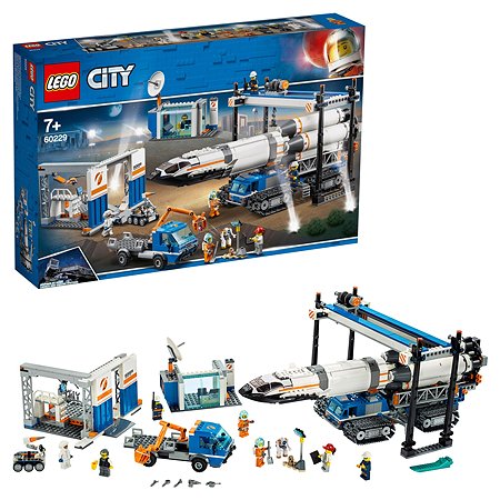 Конструктор LEGO City Space Port Площадка для сборки и транспорт для перевозки ракеты 60229