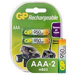 Батарейка аккумуляторная GP ААА (HR03) 950мАч 2шт 95AAAHC-2DECRC2