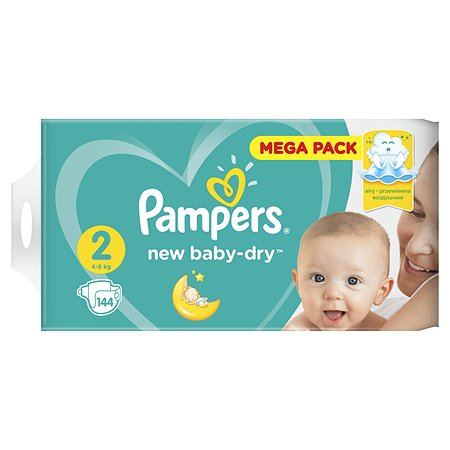 Подгузники Pampers New Baby-Dry 2 4-8кг 144шт - фото 4