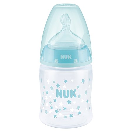 Бутылочка Nuk First Choice Plus с индикатором температуры 150мл Бирюзовая 10743876