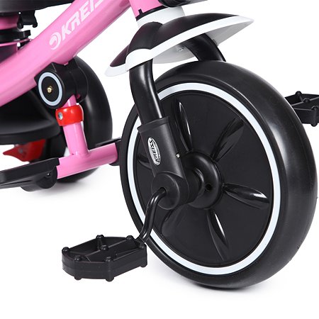 Велосипед трехколесный Kreiss с тентом Розовый - фото 8