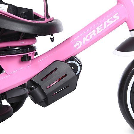 Велосипед трехколесный Kreiss с тентом Розовый - фото 10