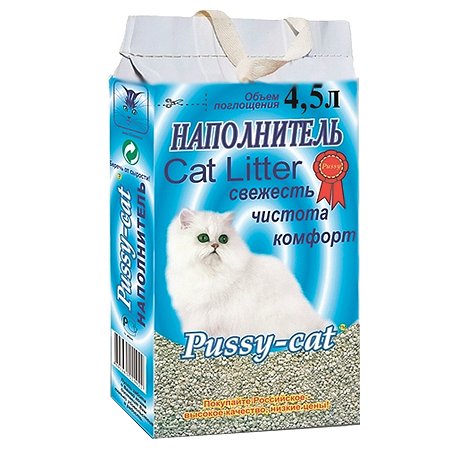Наполнитель для кошек Pussy Cat впитывающий 4.5 л
