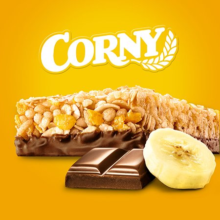 Батончик злаковый CORNY банан/молочный шоколад 50г - фото 2