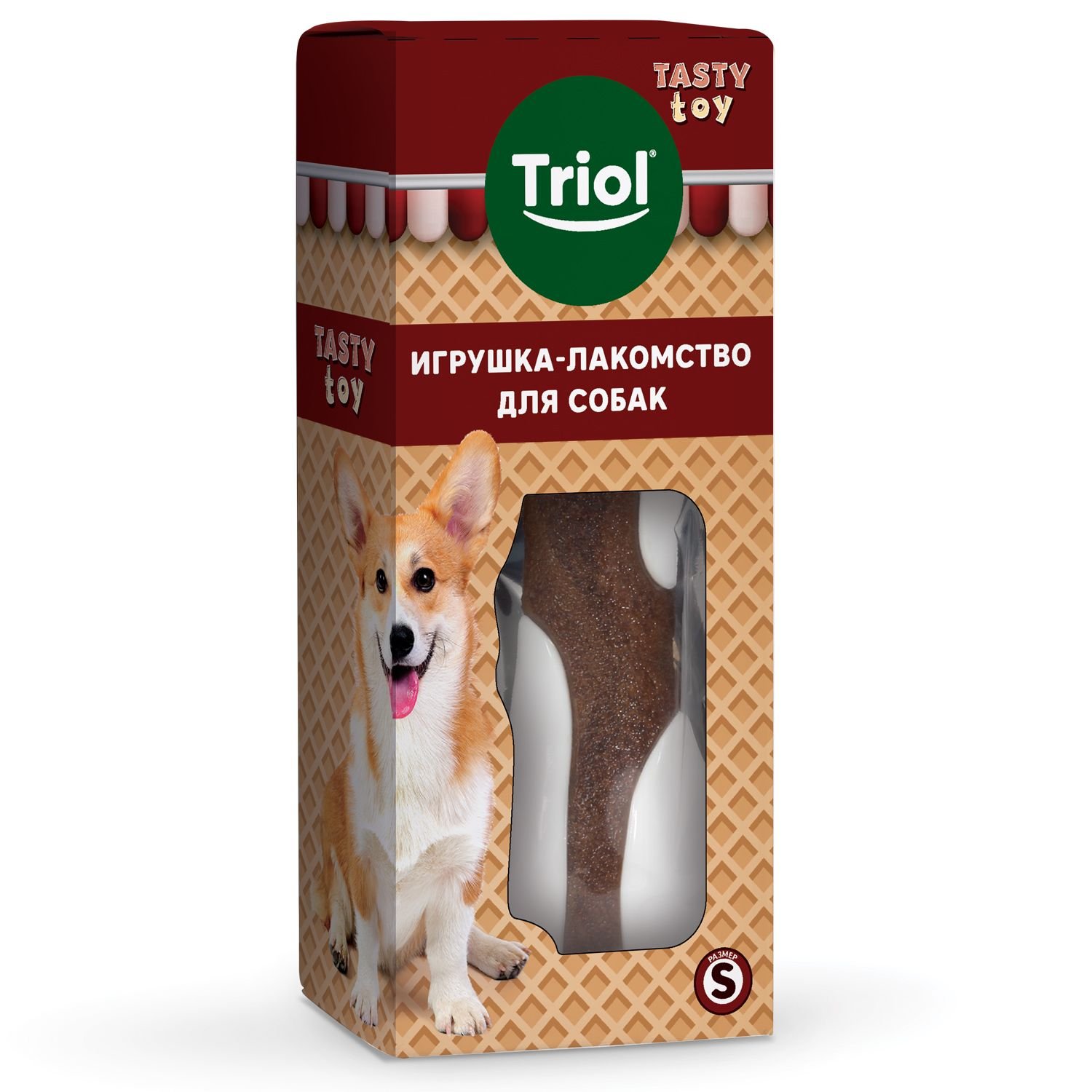 Лакомство-игрушка для собак Triol Tasty Toy вкусная косточка S 52г - фото 1
