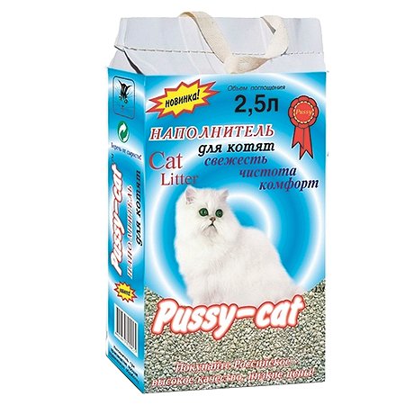 Наполнитель для котят Pussy Cat Океанический впитывающий 2.5 л