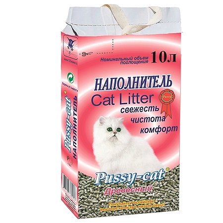 Наполнитель для кошек Pussy Cat древесный 10 л