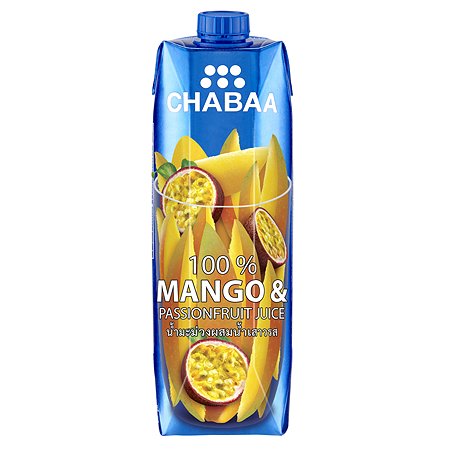 Сок Chabaa 100% манго-маракуйя-виноград 1л