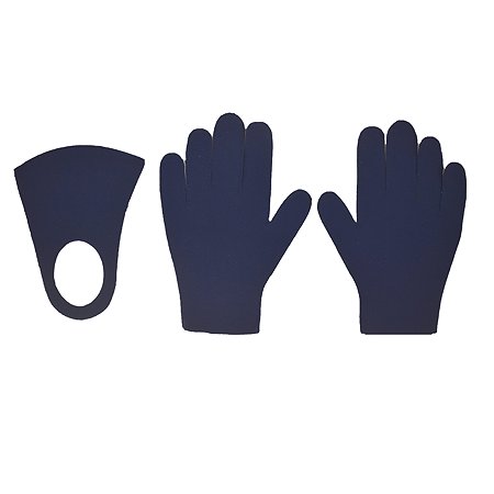 Комплект Ball Masquerade Яркий маска+перчатки взрослый Синий - фото 1