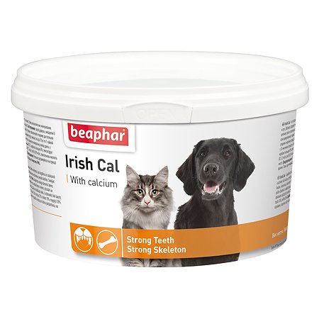 Смесь для собак и кошек Beaphar Irish Cal с солями кальция минеральная 250г
