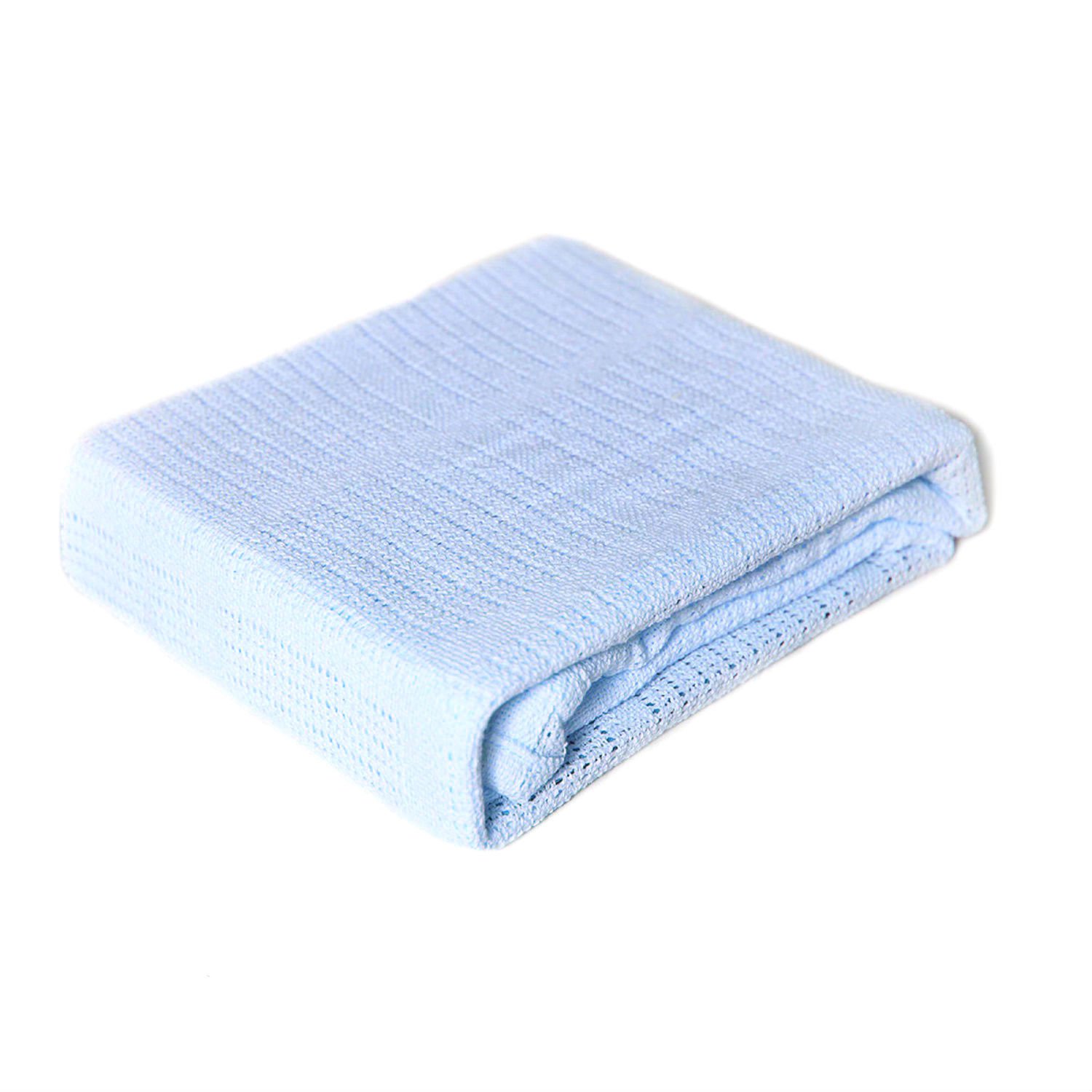 Одеяло вязаное Baby Nice 100х140 голубое - фото 1