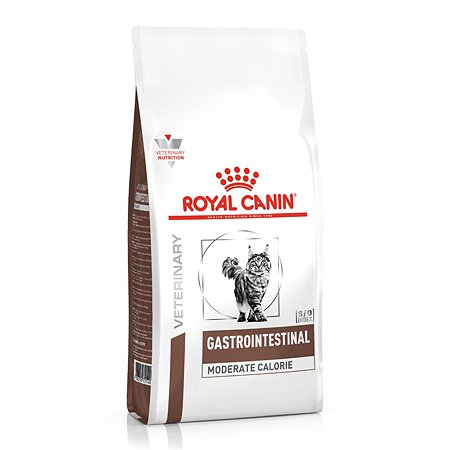 Корм для кошек ROYAL CANIN Veterinary Diet Gastrointestinal Moderate Calorie GIM 35 Feline при расстройствах пищеварения 2кг - фото 1
