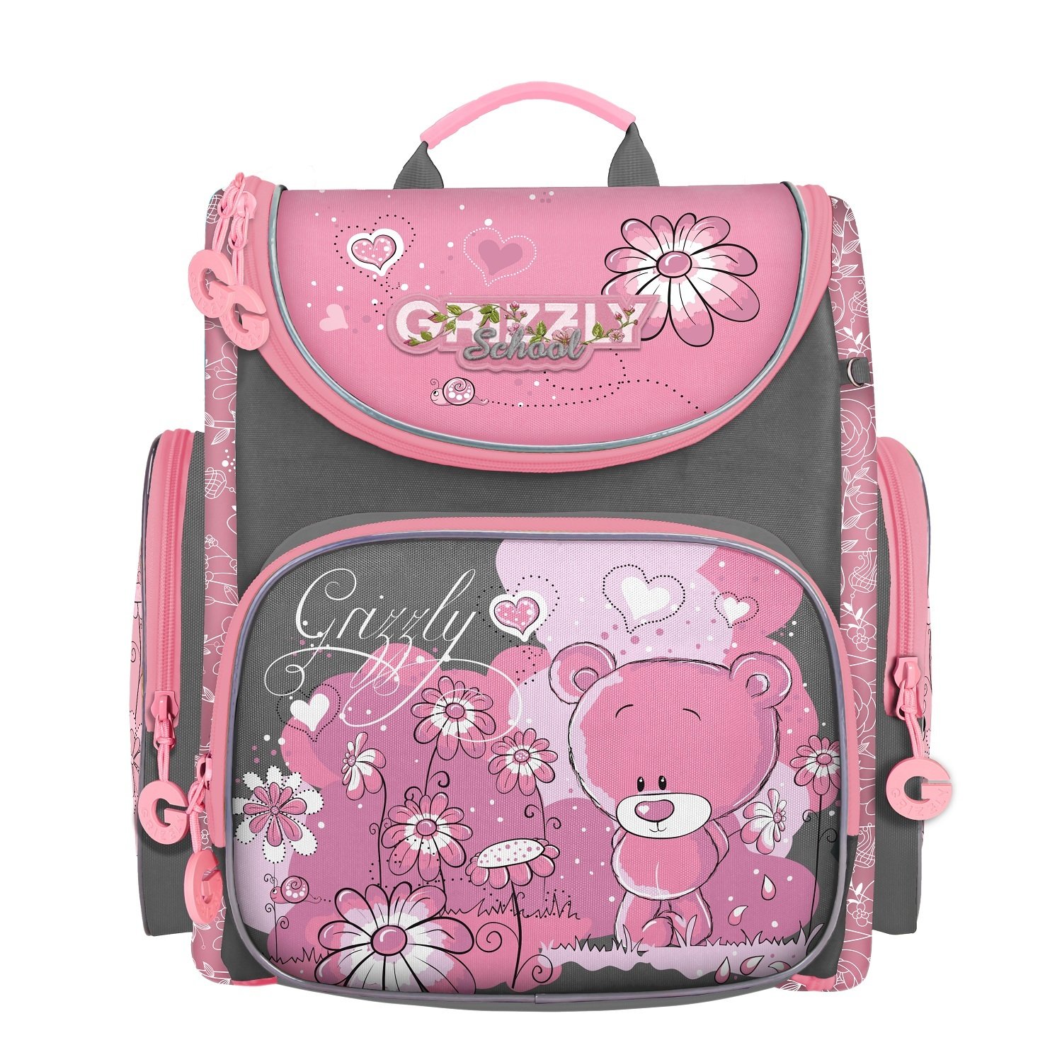 Куплю портфель для девочки. Рюкзак Grizzly детский розовый. Рюкзак школьный Grizzly мишенька серый-розовый rar-080-11/1. Grizzly рюкзак мишка. Рюкзак школьный для девочки 1 класс Grizzly.