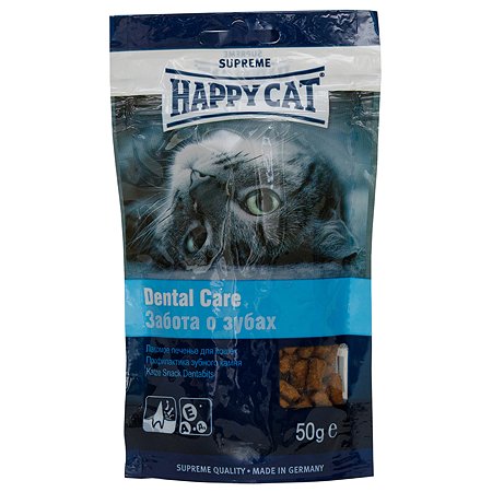 Лакомство для кошек Happy Cat Печенье профилактика зубного камня 50г