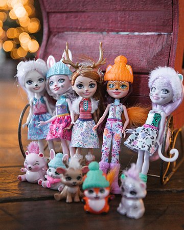 Набор игровой Enchantimals Снежный день с друзьями 5 кукол+питомцы GXB20 - фото 3