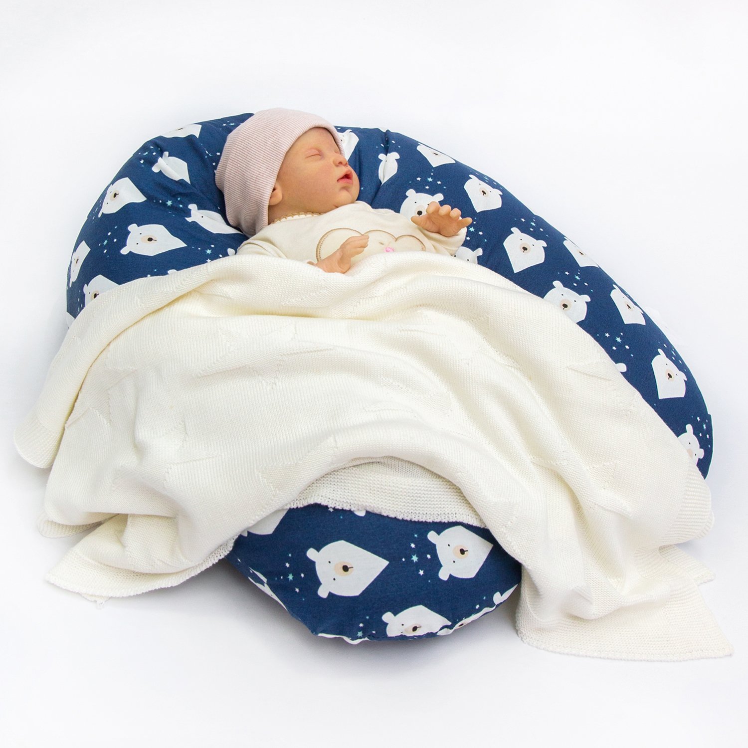 Наволочка к подушке для беременных Amarobaby Радуга Серый - фото 12
