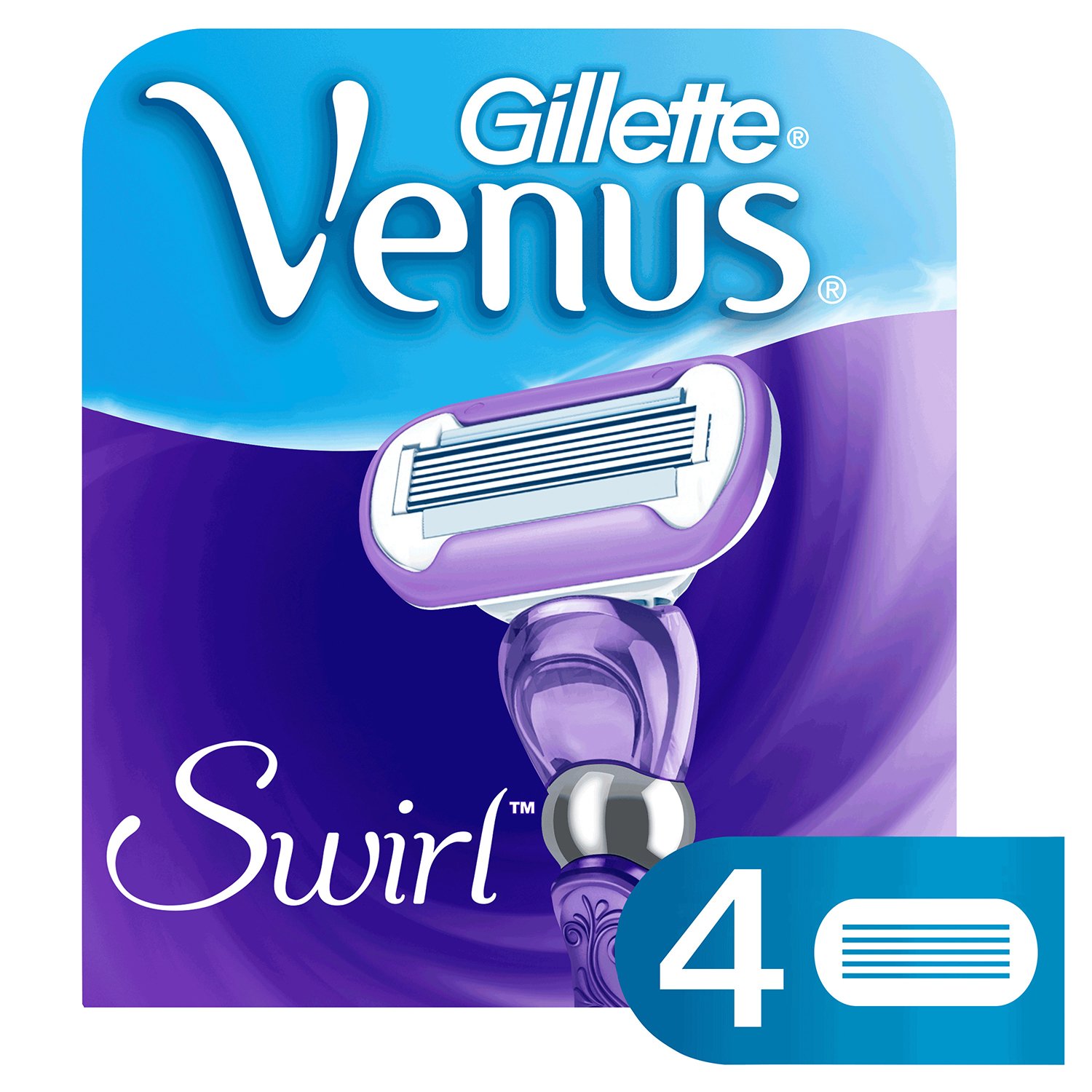 Cменные кассеты для бритья Venus Gillette Swirl 4 шт -  в .