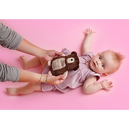 Мягкая игрушка Мякиши грелка с вишнёвыми косточками Мишка с метрикой для новорождённых от коликов подарок - фото 5