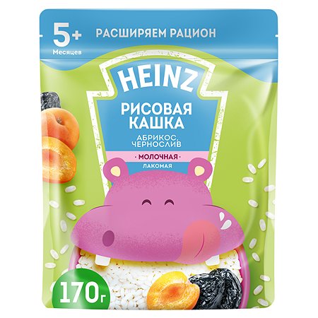 Каша Heinz Лакомая рисовая абрикос-чернослив 170г с 5месяцев