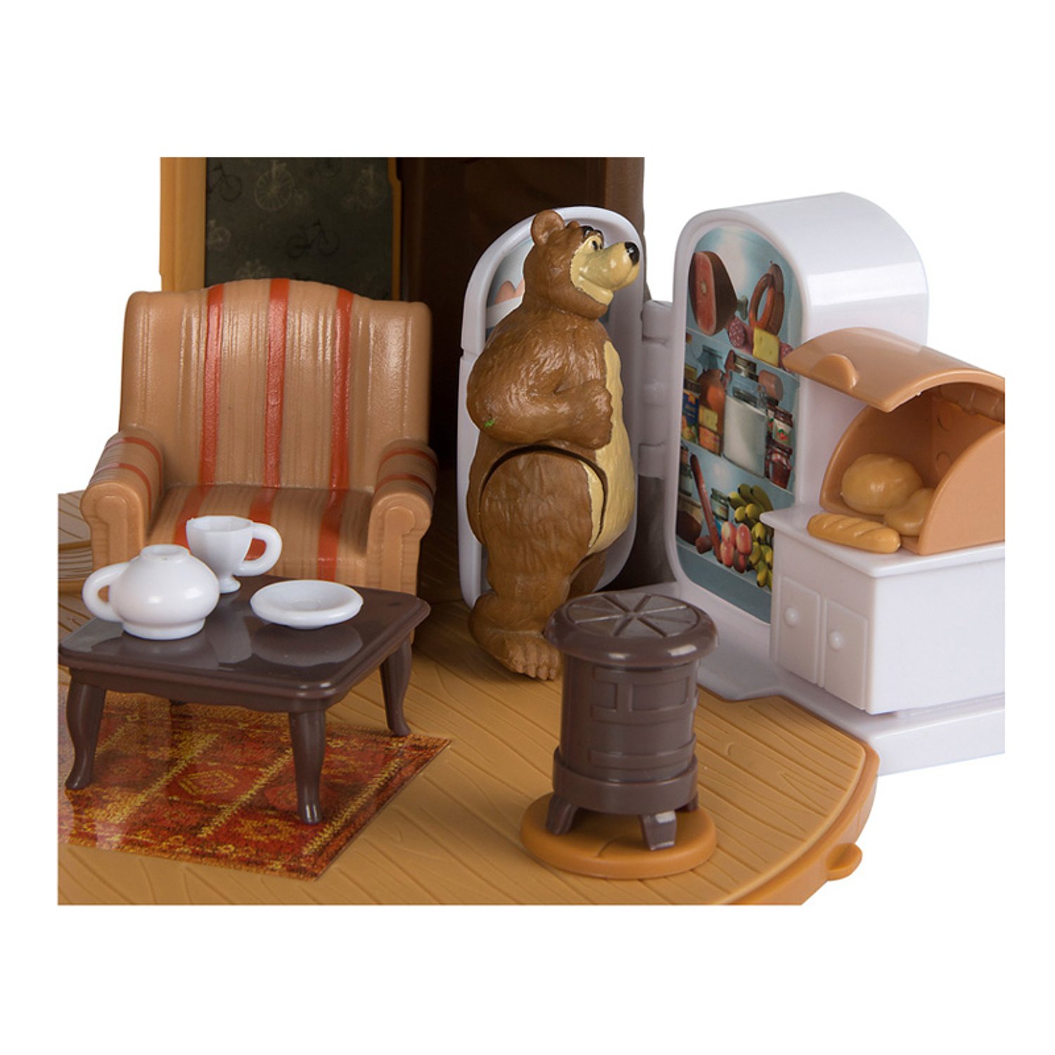 Набор игровой Simba (Маша и медведь) Домик Миши с фигуркой и аксессуарами 9301632 - фото 5