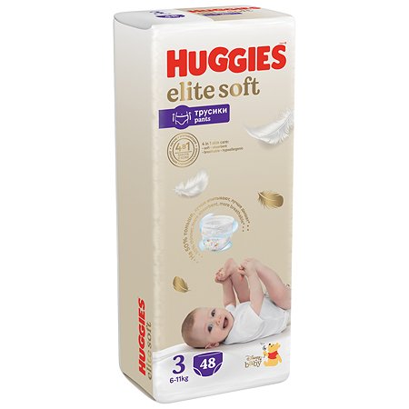 Подгузники-трусики Huggies Elite Soft 3 6-11кг 48шт - фото 2