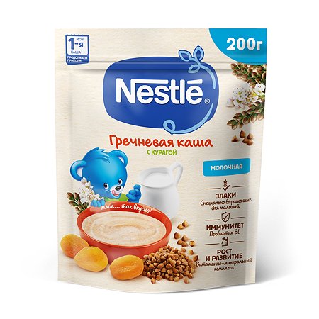 Каша молочная Nestle гречка-курага 200г с 5месяцев