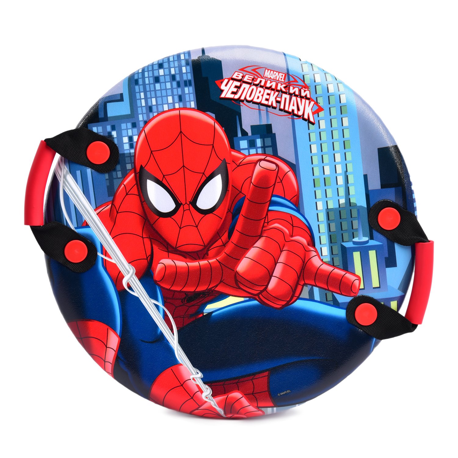 Ледянка 1TOY Marvel Человек-паук круглая с ручками Т59096 - фото 1