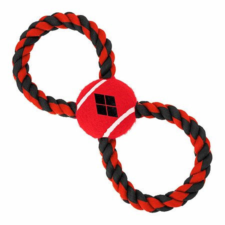 Игрушка для собак Buckle-Down Мяч на веревке Харли Квинн Красный