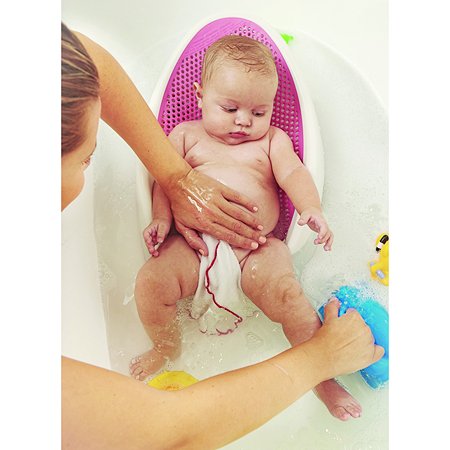 Лежачок-горка для купания детей Angelcare Bath Support розовый - фото 4