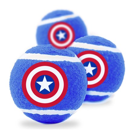Игрушка для собак Buckle-Down Теннисный мячик Капитан Америка Синий